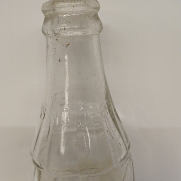Coca-Cola Embossed Clear Glass No Deposit No Return 10 Ounce Empty Vtg Barn Find - Picture 14 of 16